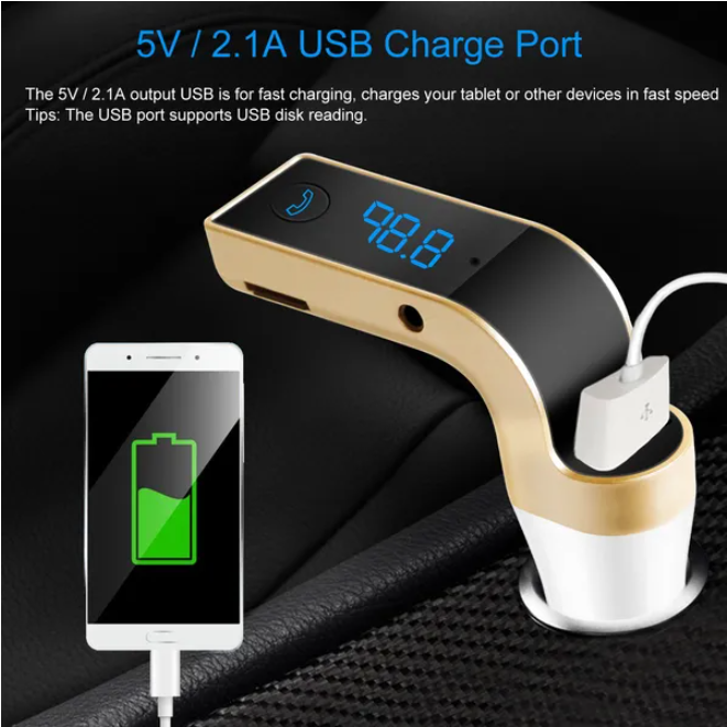 [vendor] Car Wireless FM Transmitter USB Charger Hands