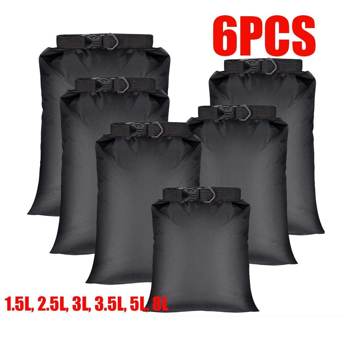 [vendor] 6PCS Waterproof Dry Bag Set Waterproof Dry Bags
