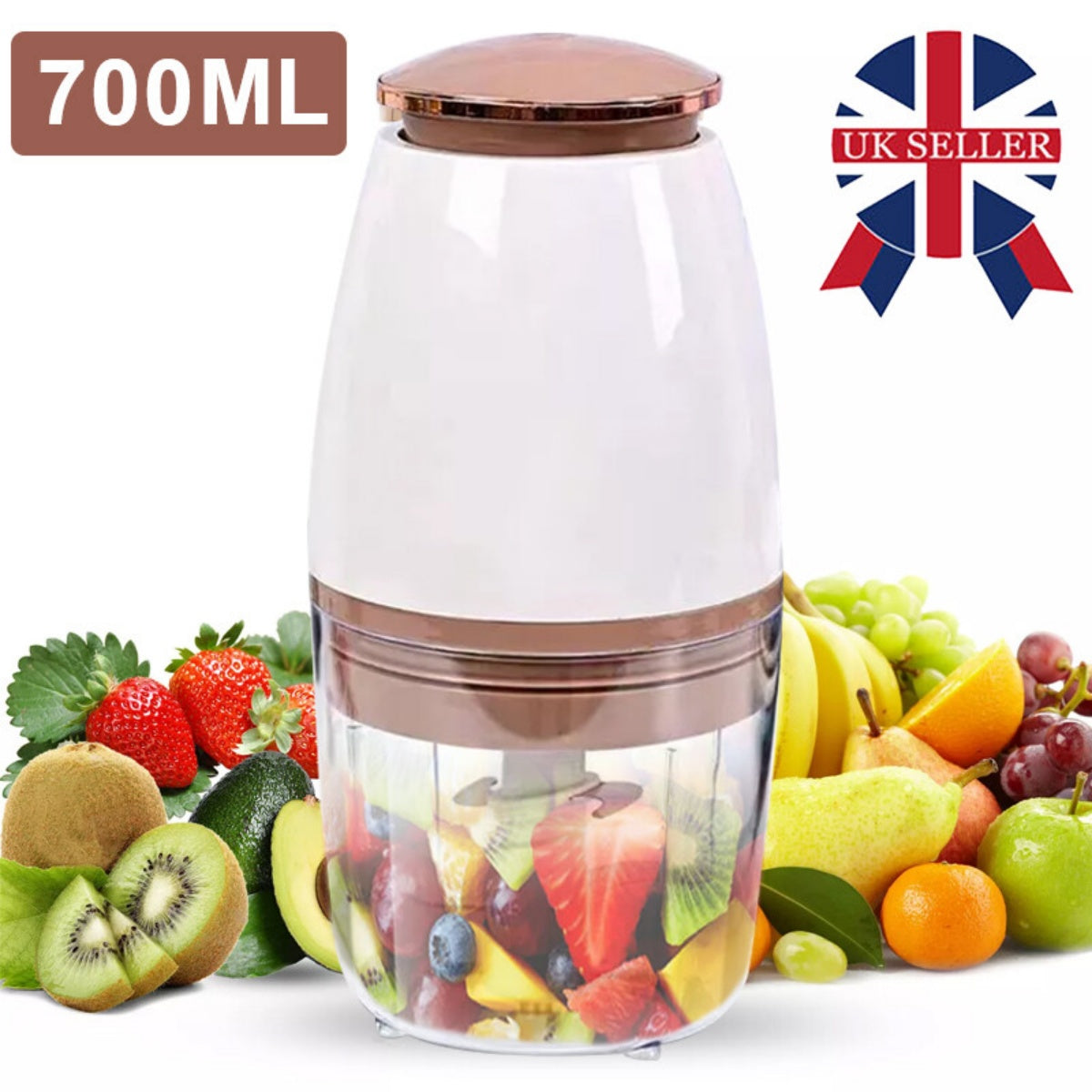 [vendor] 700ML Food Processor Electric Vegetable Chopper Multi