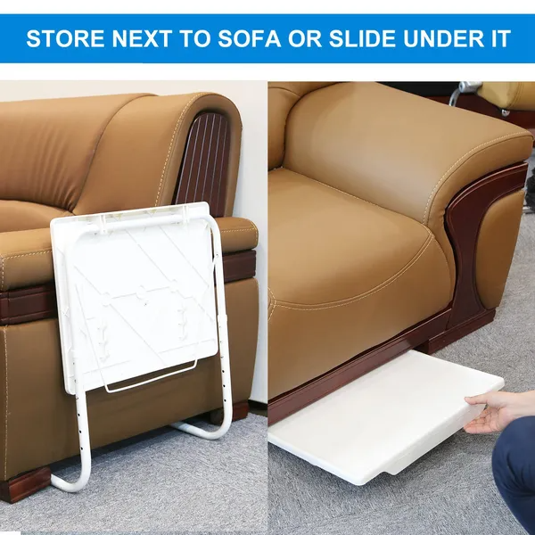 [vendor] Foldable Tray Table Portable Sofa TV Tray 6 Heights 3