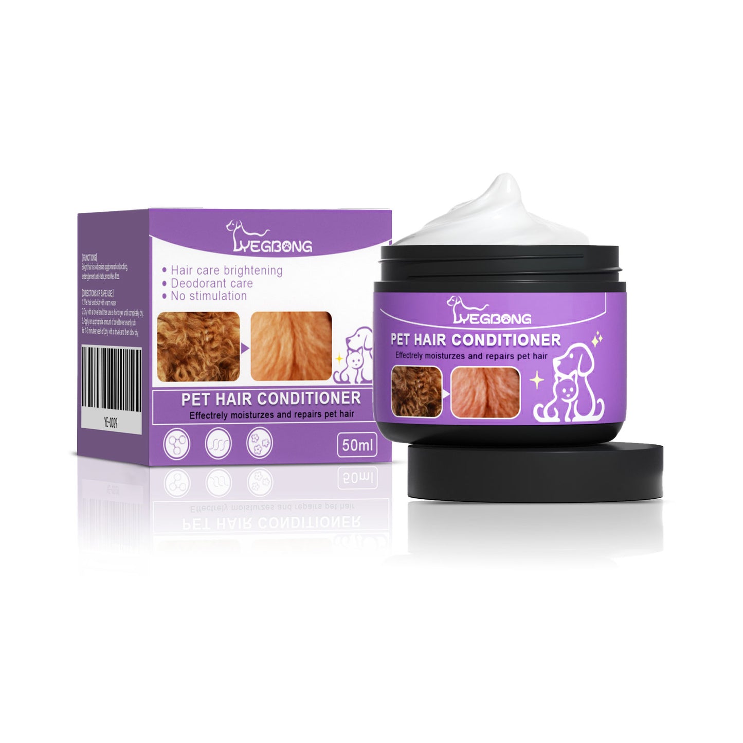 [vendor] Pet Hair Conditioner For Dogs Cats, Moisturizing Detangling Pet