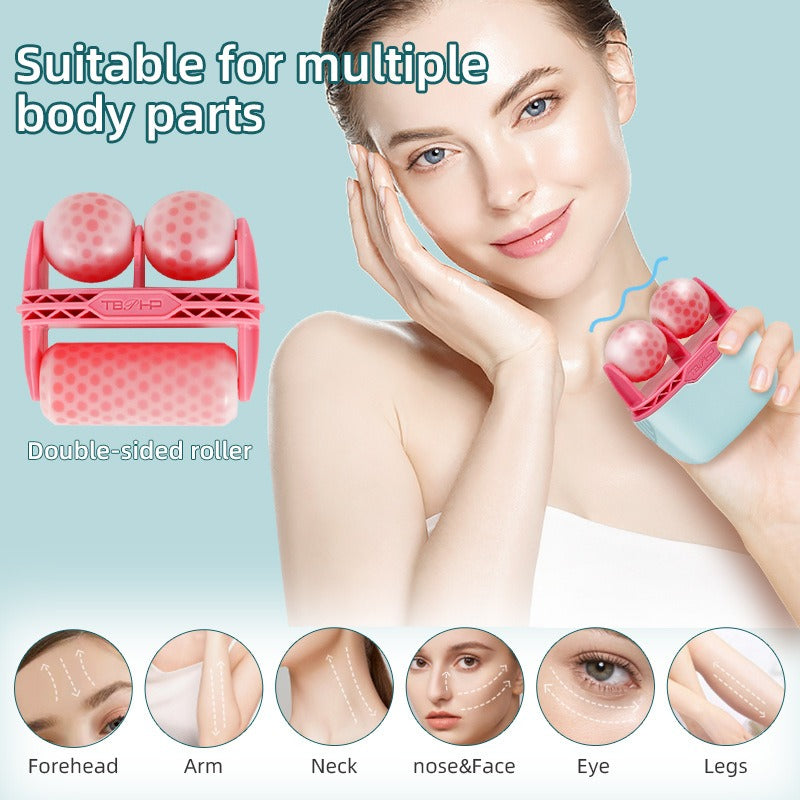 [vendor] 2In1 Dual Head Handheld Ice Roller For Face, Facial