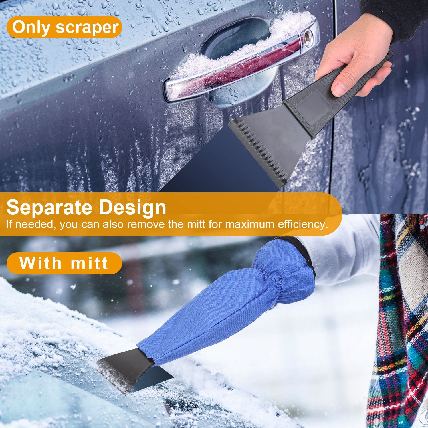 [vendor] 1Pc Ice Scraper Glove Car Windshield Snow Scraper