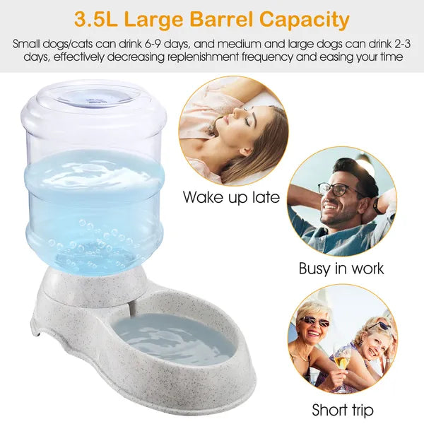 [vendor] 3.5L/1Gal Pet Water Dispenser Self-Dispensing Gravity Pets Water