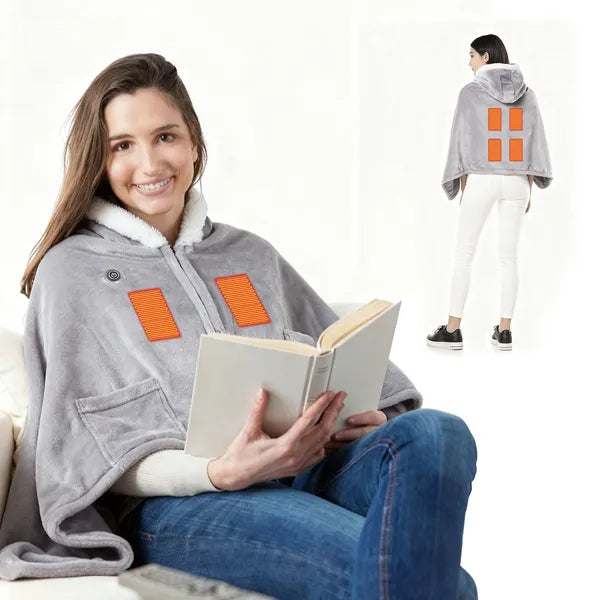 [vendor] Wearable Heated Throw Blanket Double-Sided Flannel