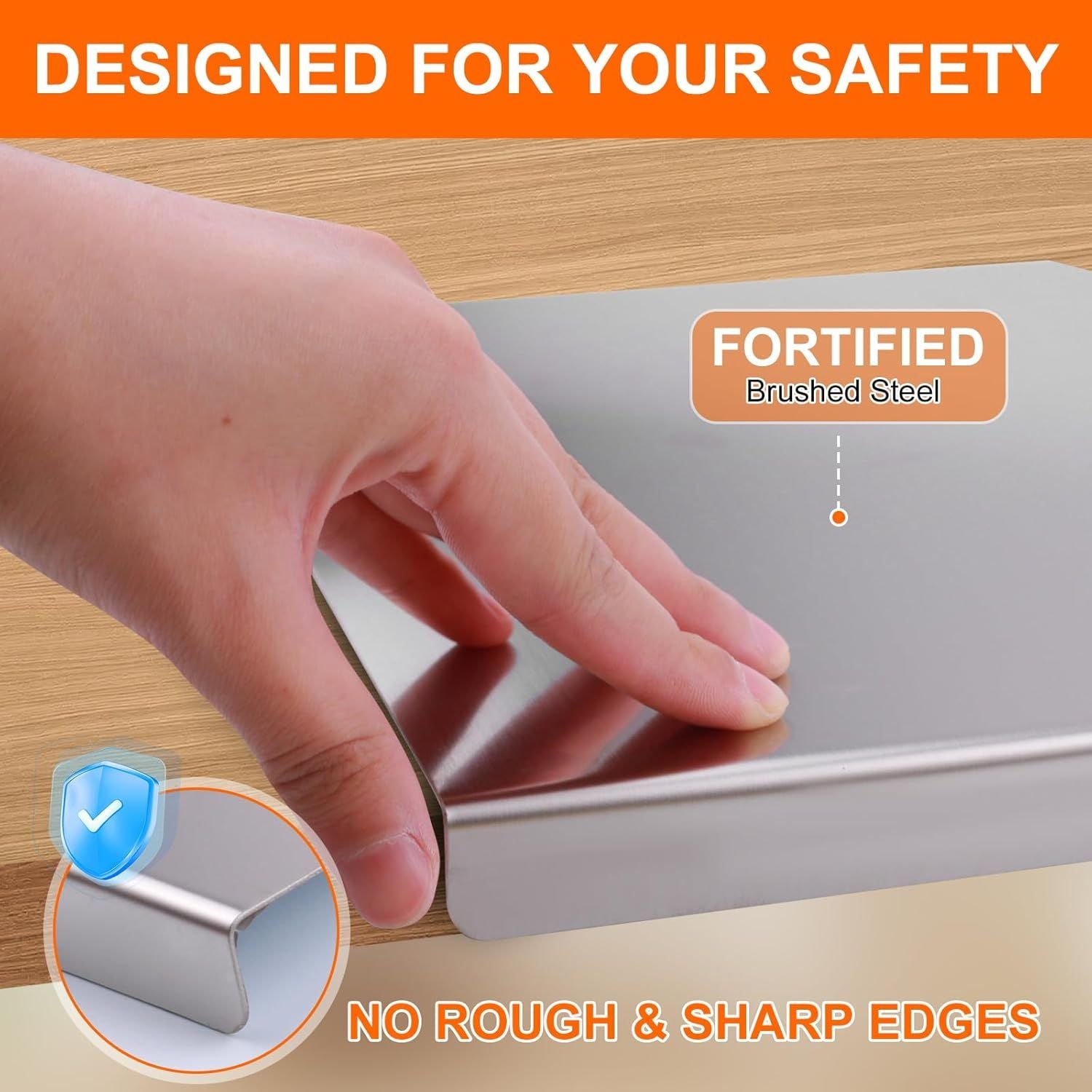 [vendor] Stainless Steel Cutting Board With Lip For Kitchen