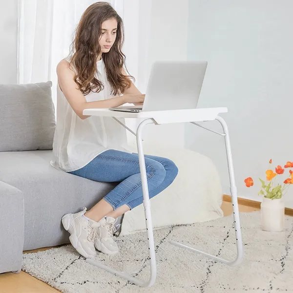 [vendor] Foldable Tray Table Portable Sofa TV Tray 6 Heights 3