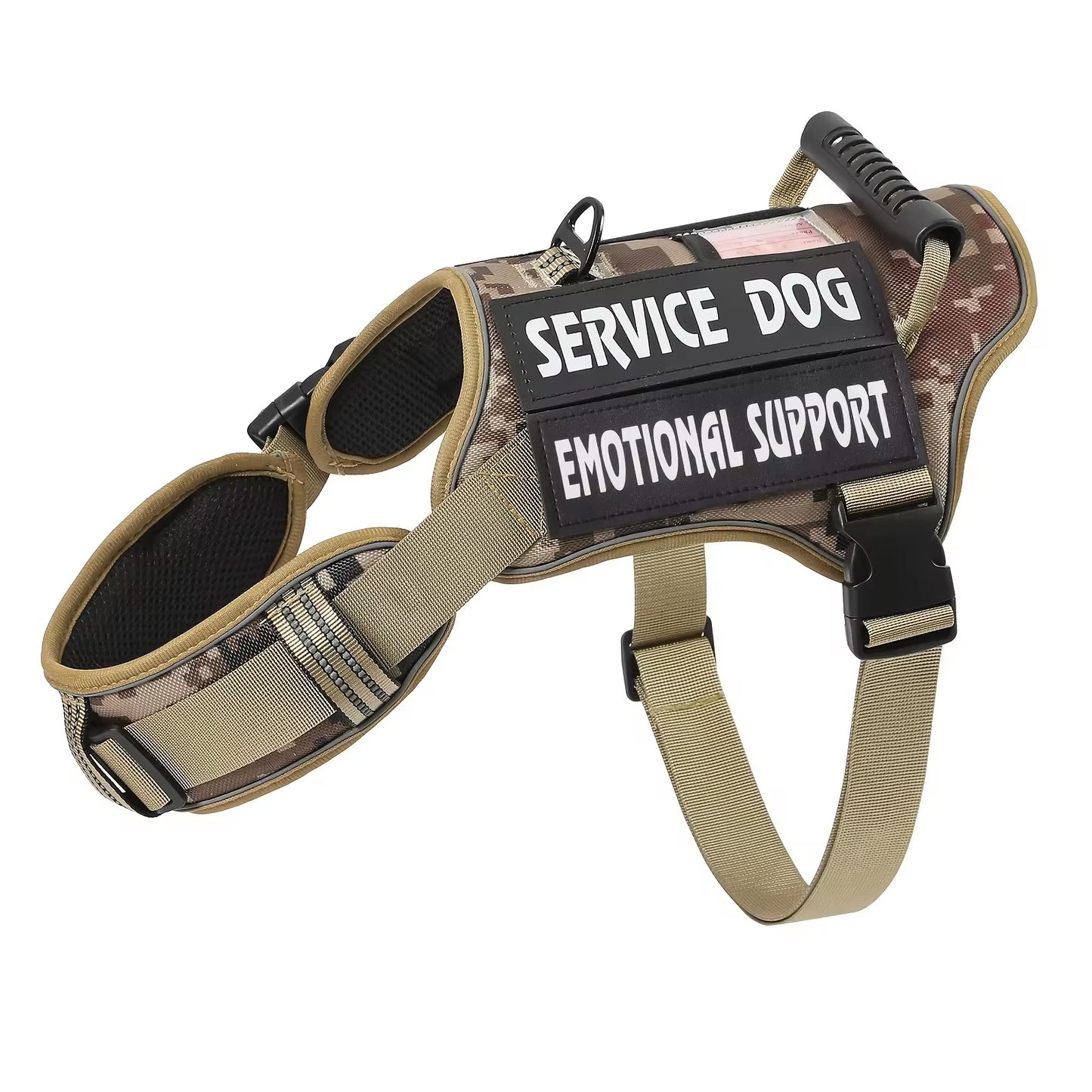 [vendor] Tactical Service Dog Harness With Handle, No-Pull Adjustable