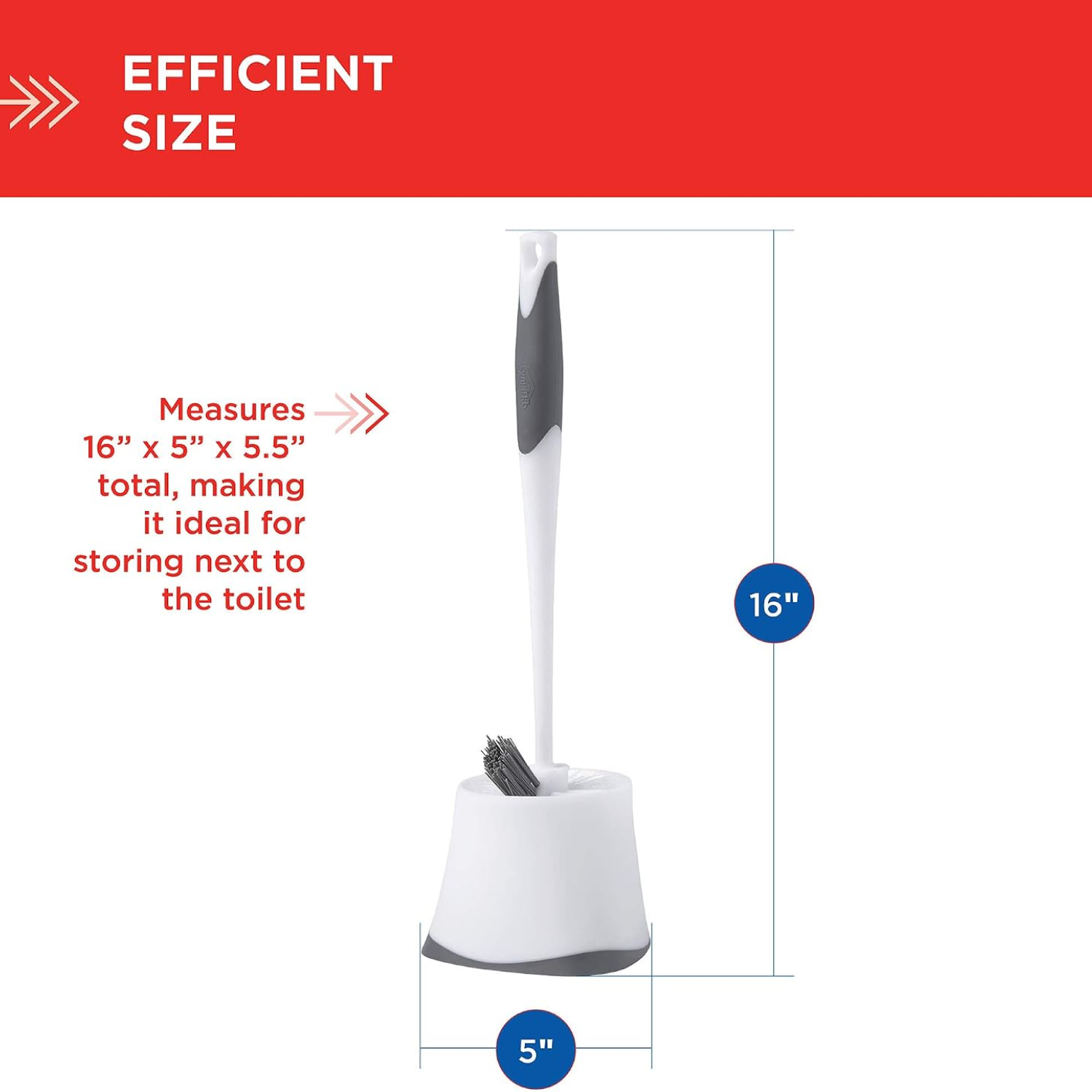 [vendor] Corner Toilet Bowl Brush With Under Rim Scrubber And