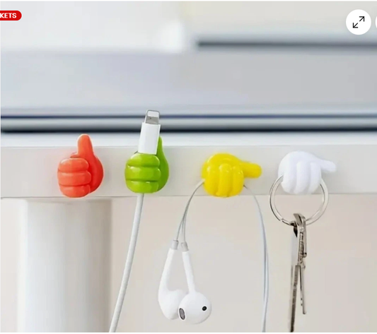 [vendor] 10Pcs Thumb Shape Key Hooks Multifunctional Clip Holder