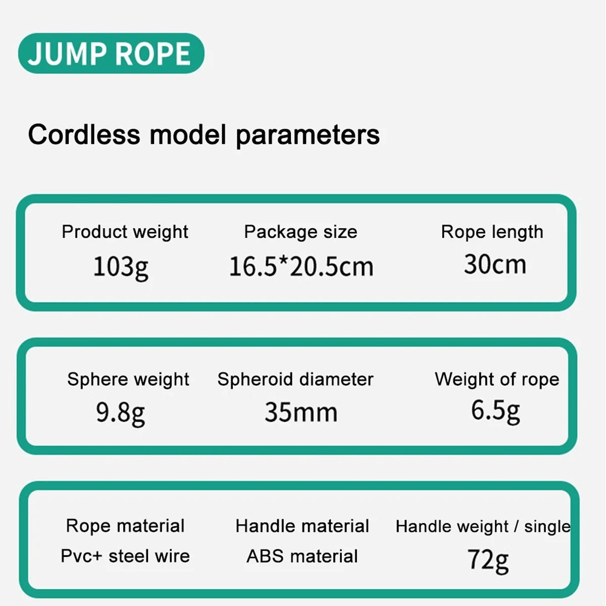 [vendor] Cordless Skipping Rope Ropes Smart Screen With Weighted