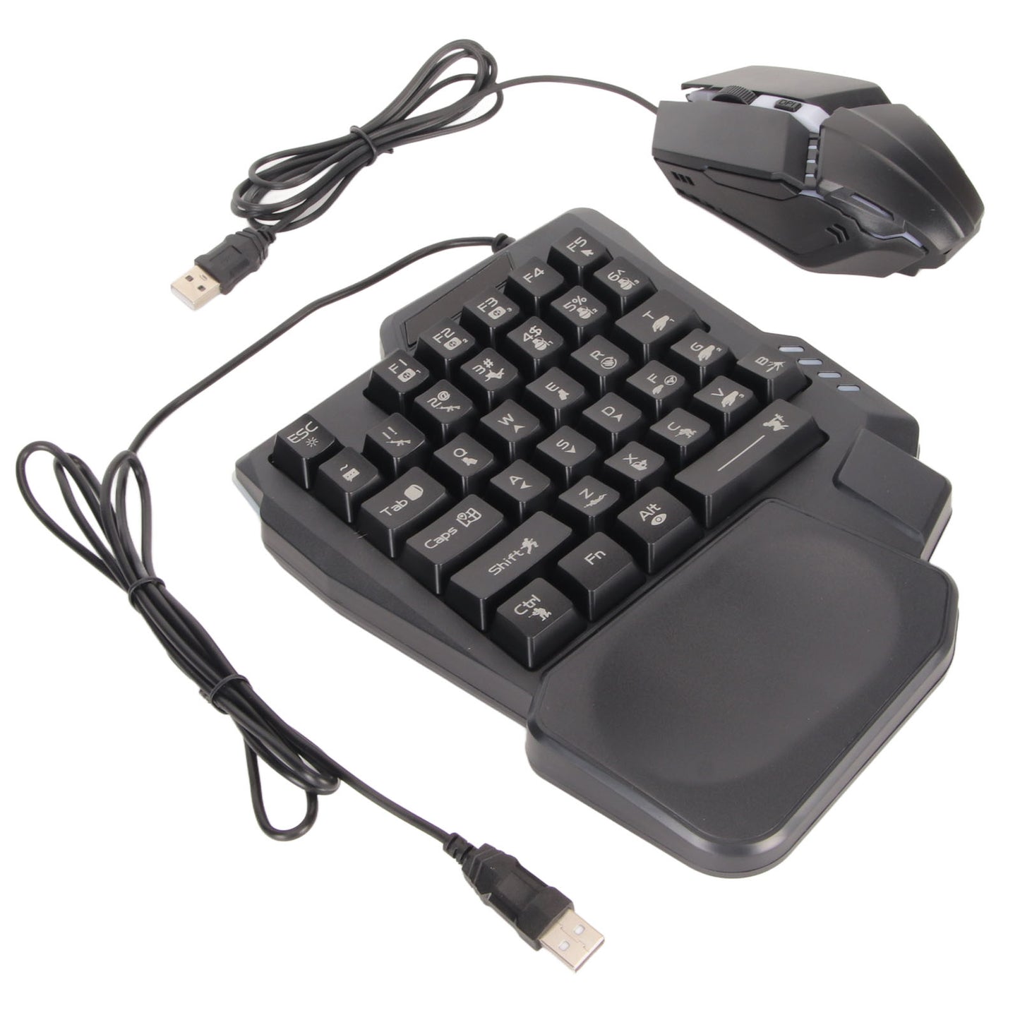 [vendor] Half Hand Gaming Keyboard And Mouse Combo Wired Gaming