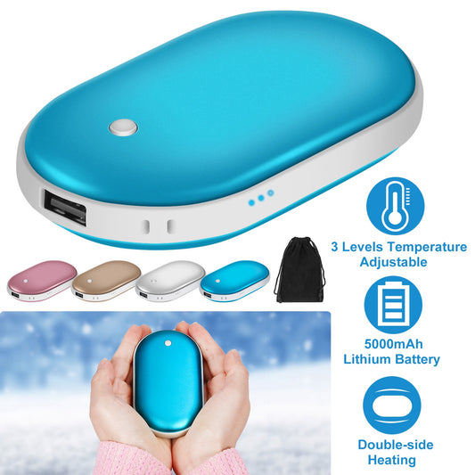 [vendor] 1Pc Portable Hand Warmer 5000mAh Power Bank Rechargeable