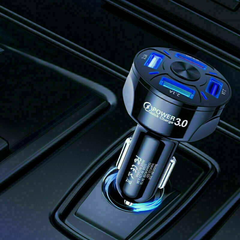[vendor] In-Car 4Ports USB Car Charge 45W Mini Fast Charging For
