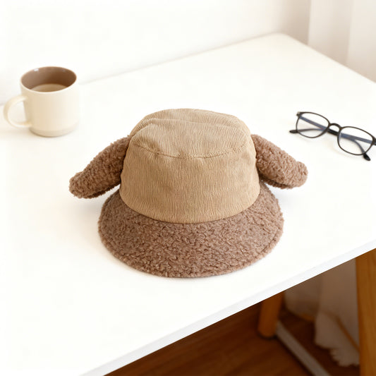 [vendor] Fashion Winter Bucket Hat-Dark Coffe