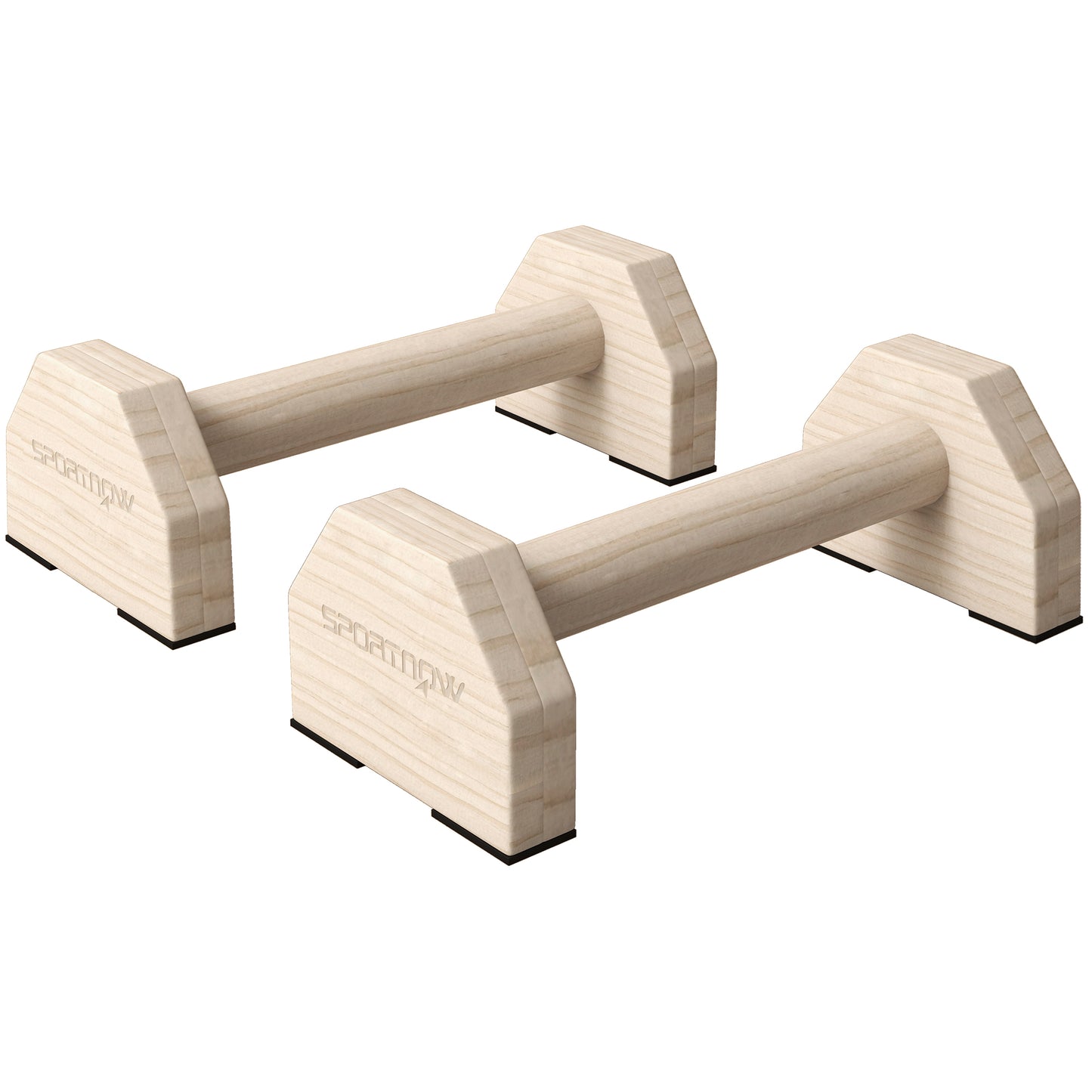 [vendor] SPORTNOW Wooden Parralletes Bars, Push Up Handles With