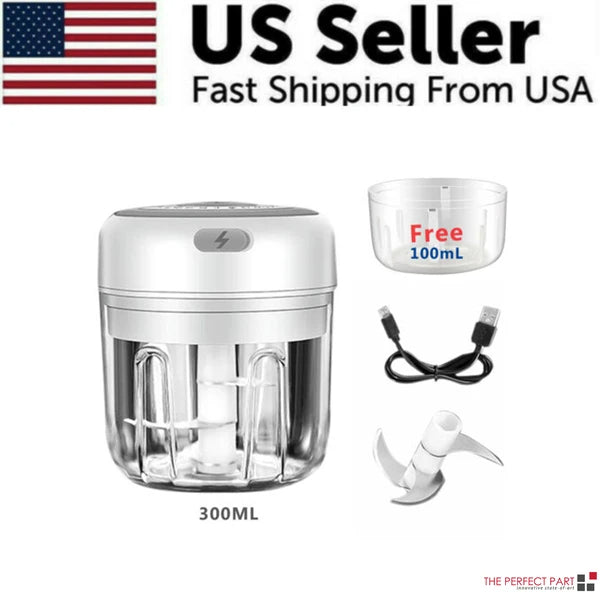 [vendor] Electric 300ML Garlic Press Chopper Chili Onion Fruits