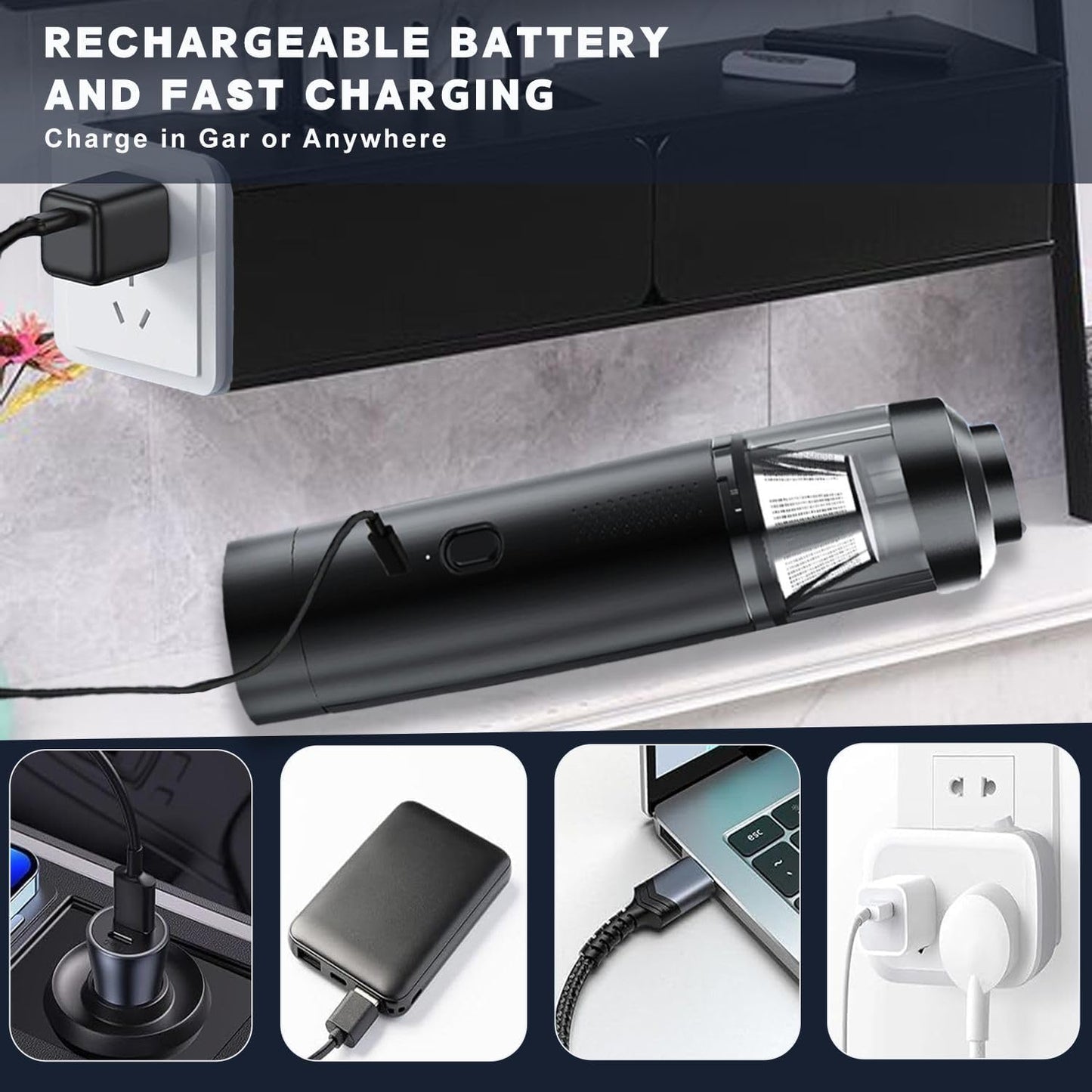 [vendor] Brushless Car Vacuum Cleaner, 15000Pa, Cordless, 2