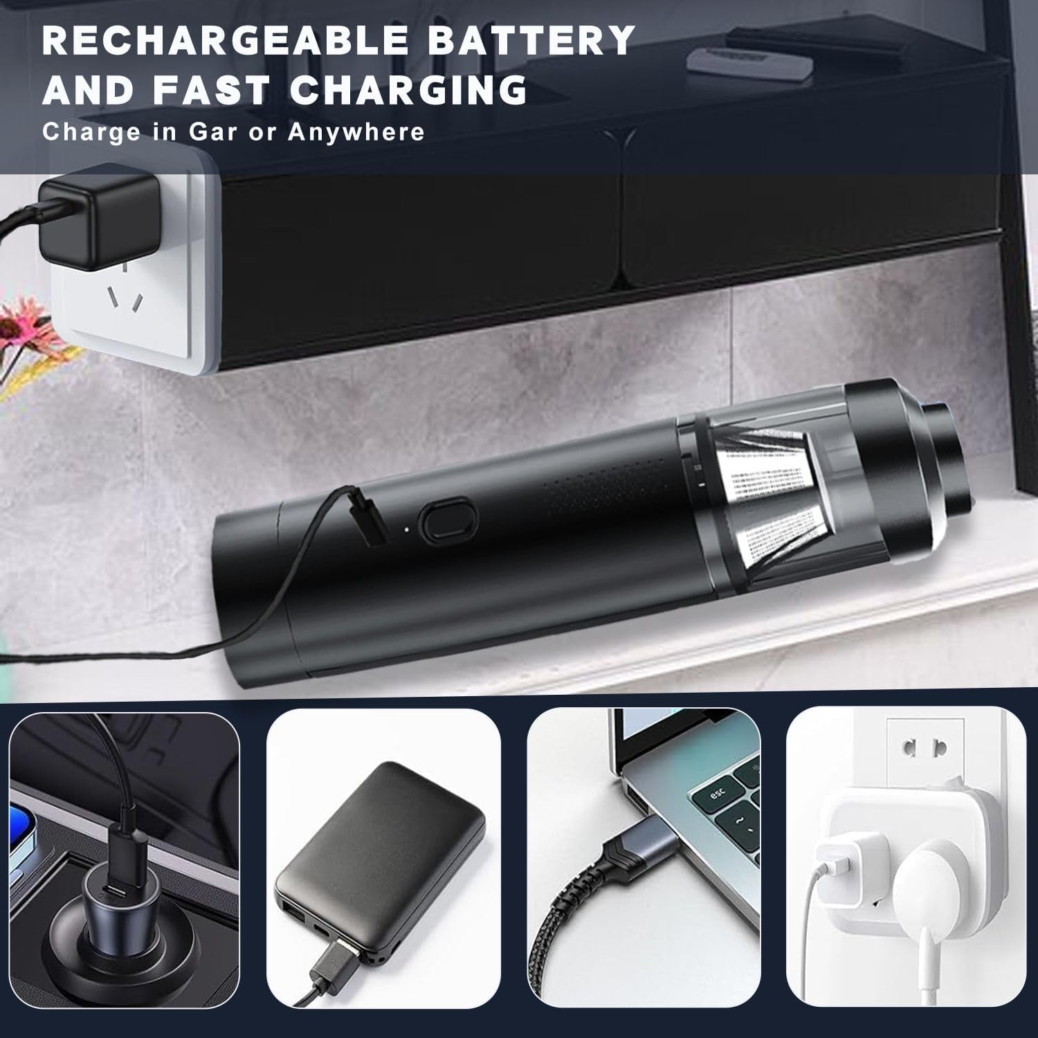 [vendor] Brushless Car Vacuum Cleaner, 15000Pa, Cordless, 2