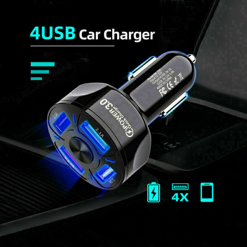 [vendor] In-Car 4Ports USB Car Charge 45W Mini Fast Charging For
