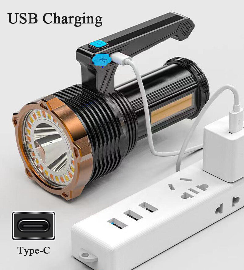 [vendor] LED Torch USB Rechargeable COB Work Light Flashlight