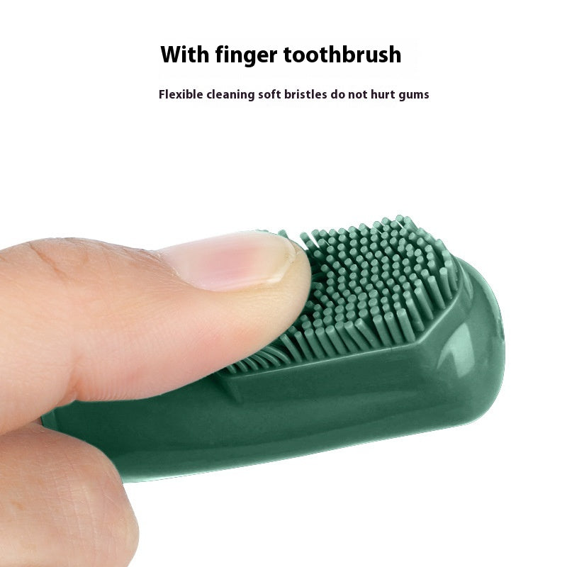 [vendor] Pet Toothpaste Toothbrush Set Cat And Dog Finger Stall Cleaning