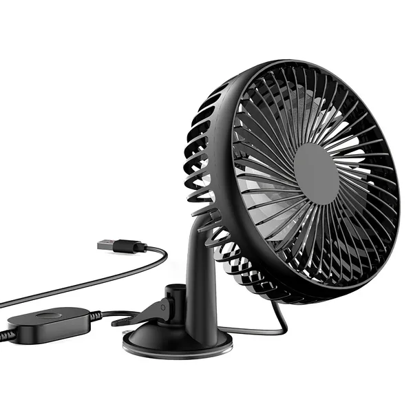 [vendor] Car Cooling Fan Portable Rotatable USB Vehicle Fan