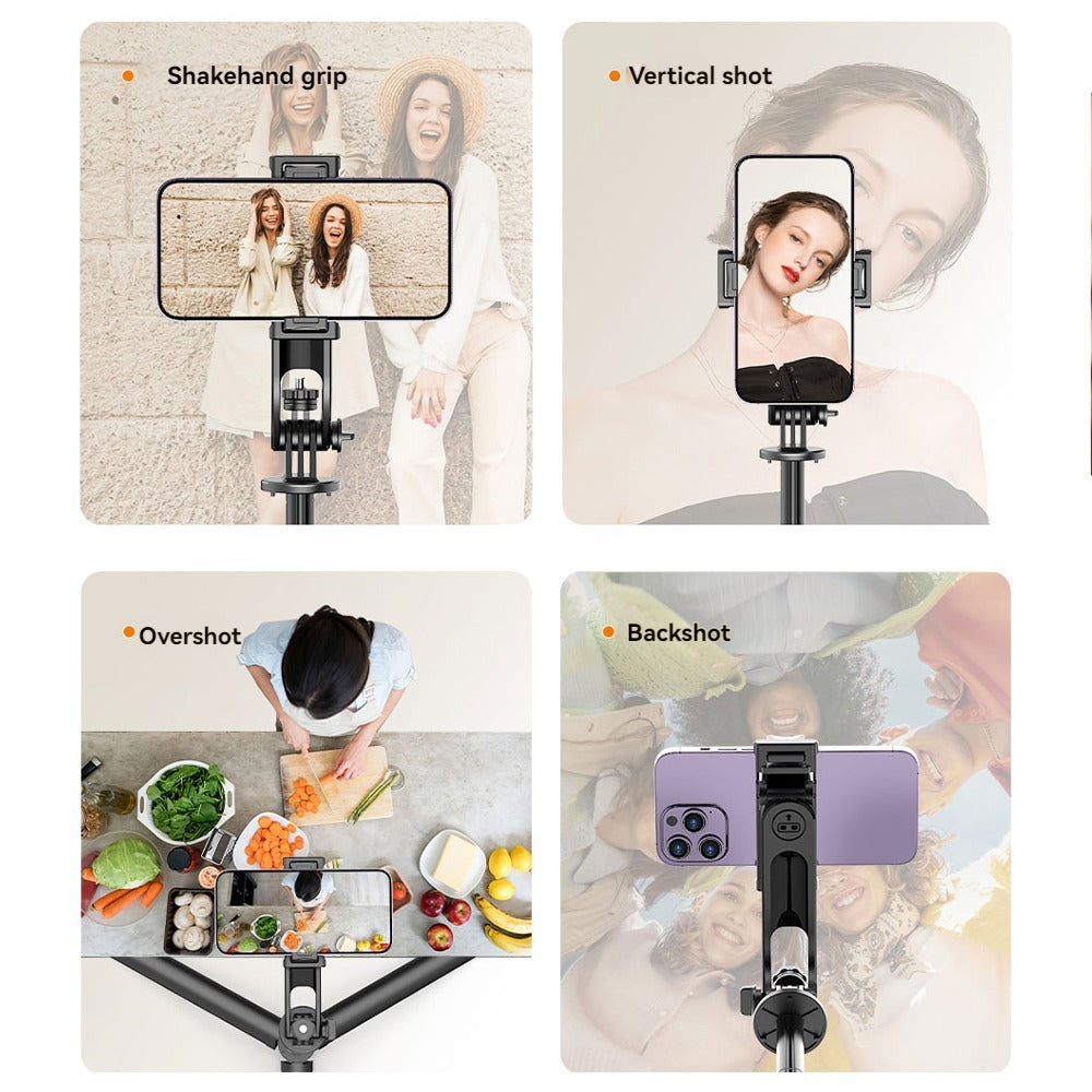 [vendor] Selfie Stick Tripod With Fill Light, Extendable Phone