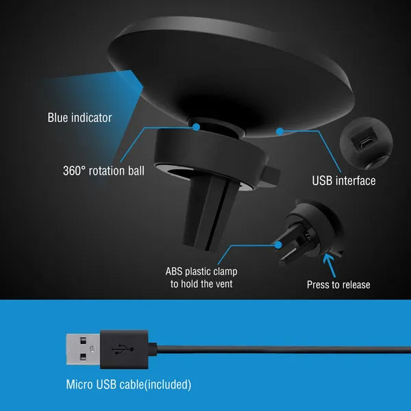 [vendor] Qi Wireless Car Charger Magnetic Car Phone Charger 5W