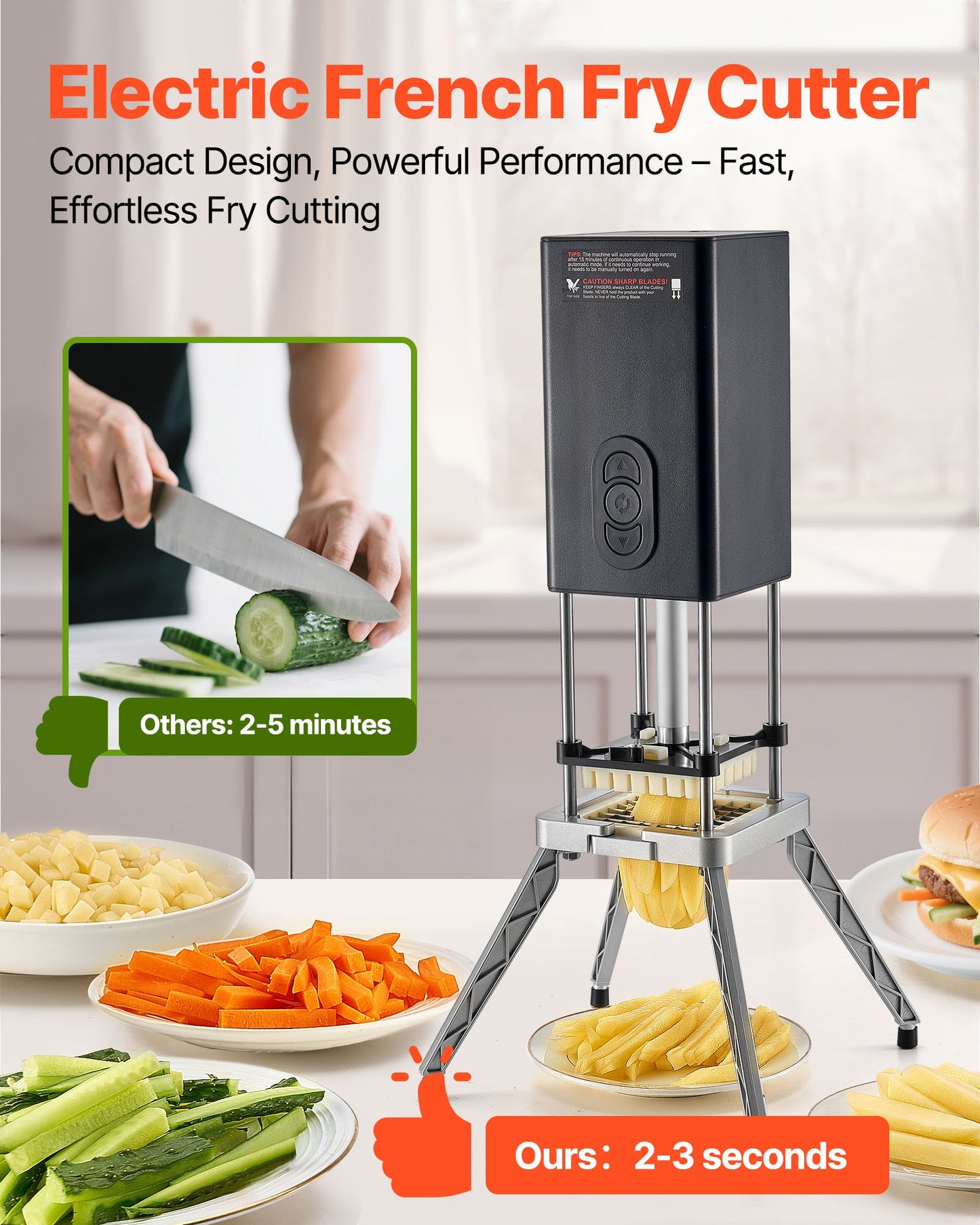 [vendor] Electric French Fry Cutter Stainless Steel Vegetable