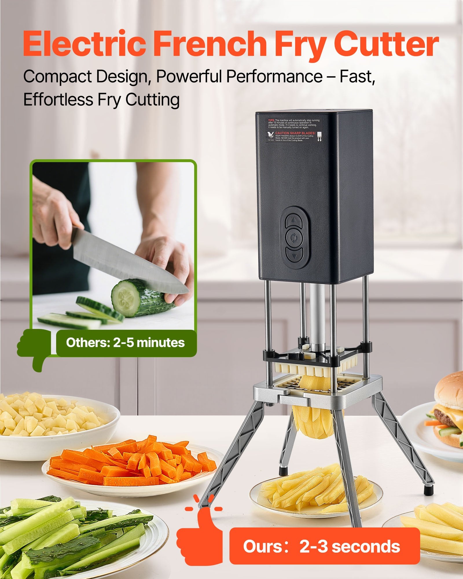 [vendor] Electric French Fry Cutter Stainless Steel Vegetable