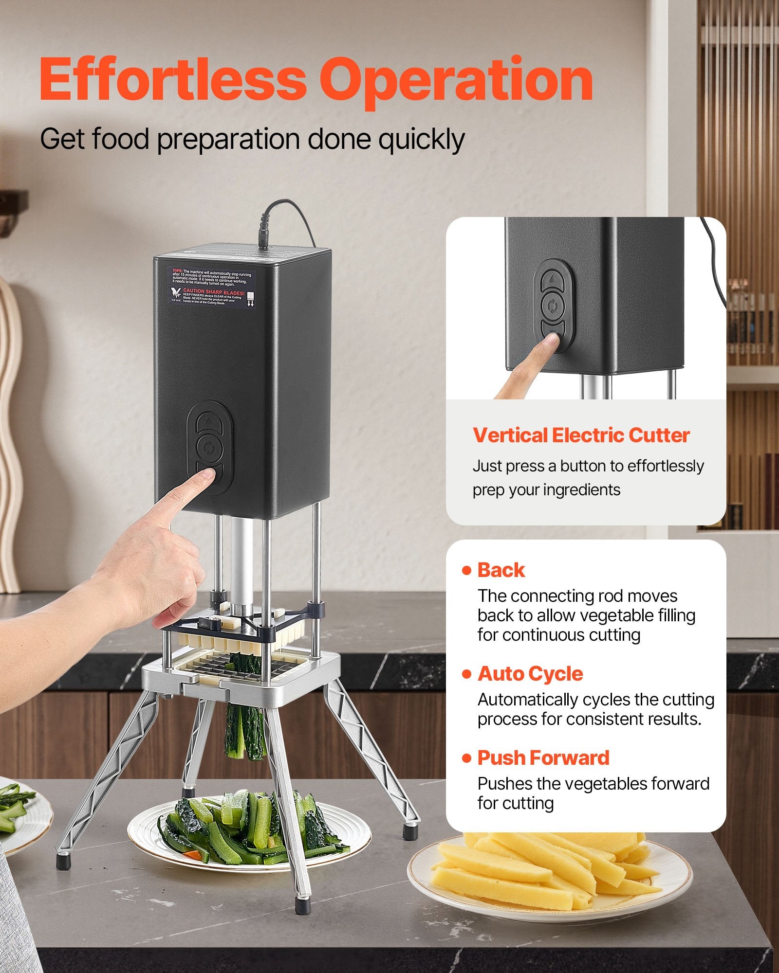 [vendor] Electric French Fry Cutter Stainless Steel Vegetable