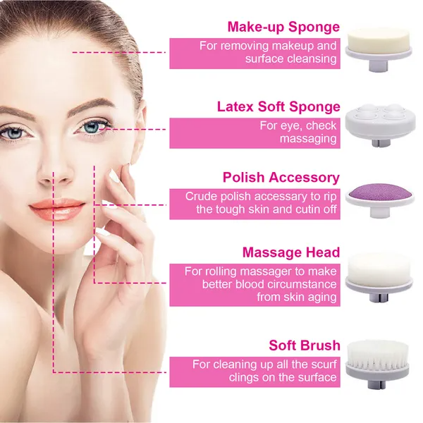 [vendor] Waterproof Facial Cleansing Brush Face Spin Cleaning