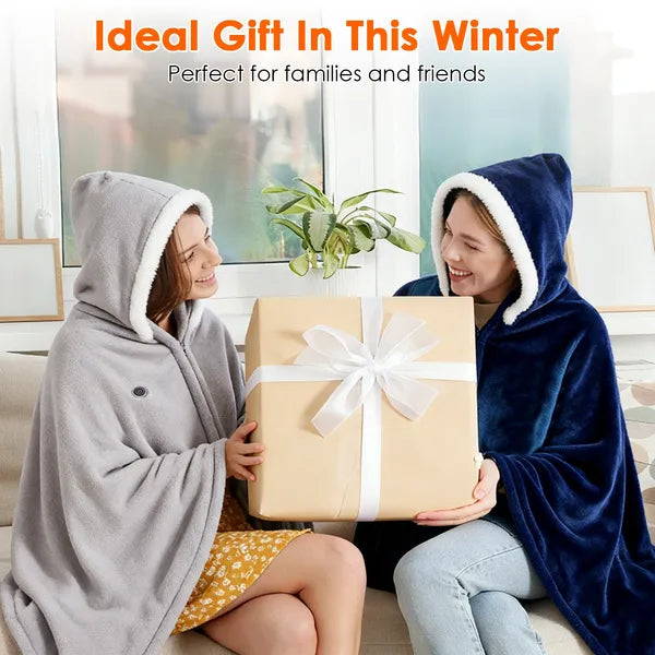 [vendor] Wearable Heated Throw Blanket Double-Sided Flannel