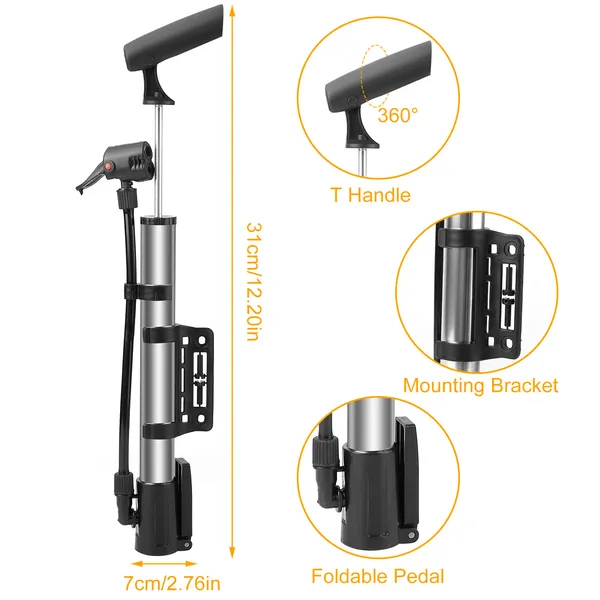 [vendor] Mini Bike Portable Bicycle Tire Inflator Ball Air Frame