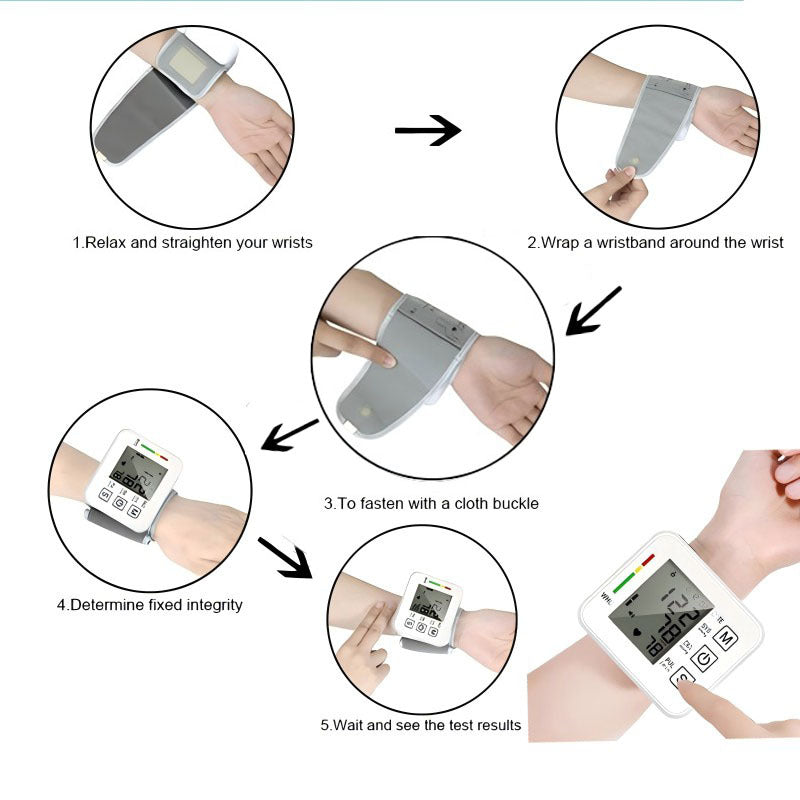 [vendor] White Portable Blood Pressure Monitor With Integrated