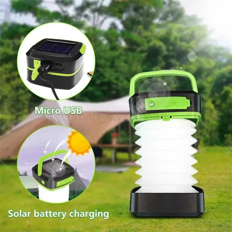 [vendor] Solar Camping Lantern, Rechargeable, Foldable,