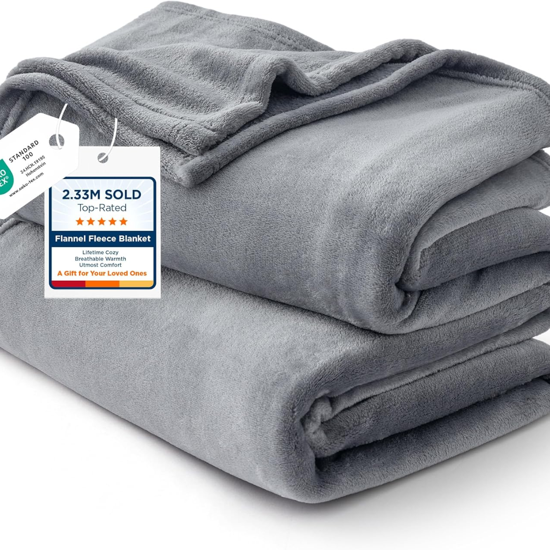 [vendor] Blankets Queen Size Grey Soft Warm Outdoor Picnic