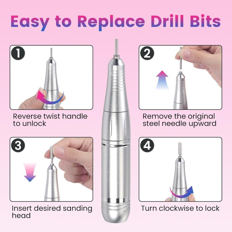 [vendor] Electric Nail File Drill Machine USB Portable Manicure