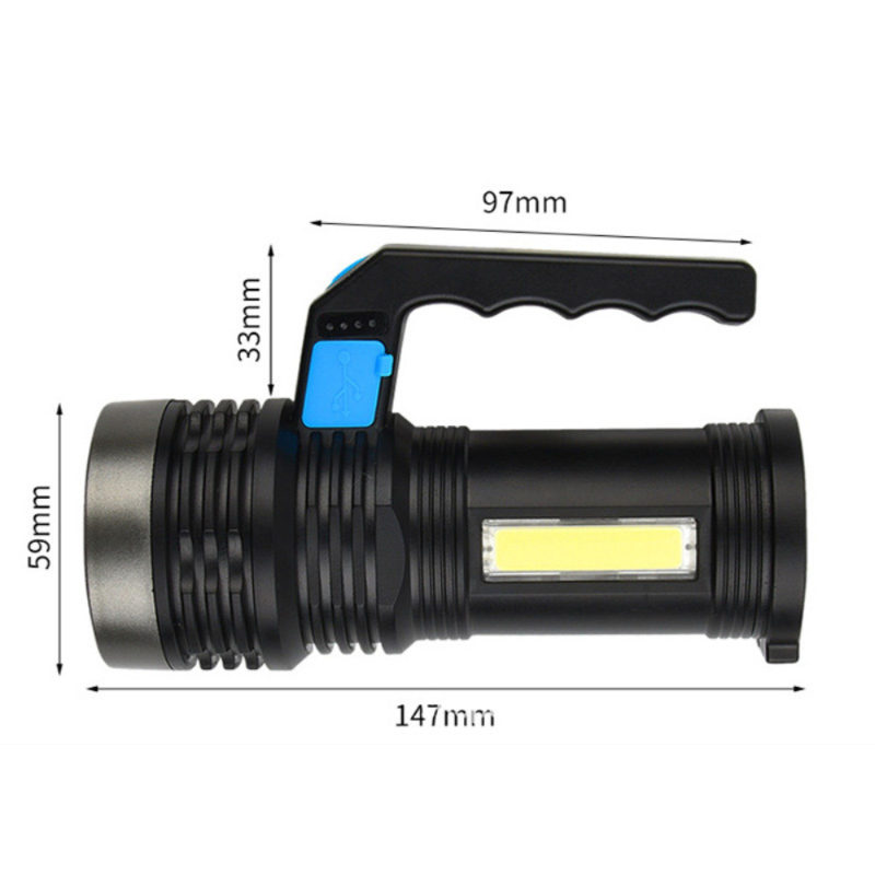 [vendor] LED Flashlight Tactical USB Rechargeable Torch COB Work