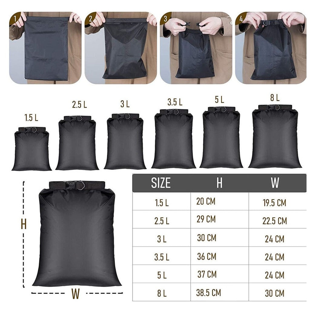 [vendor] 6PCS Waterproof Dry Bag Set Waterproof Dry Bags