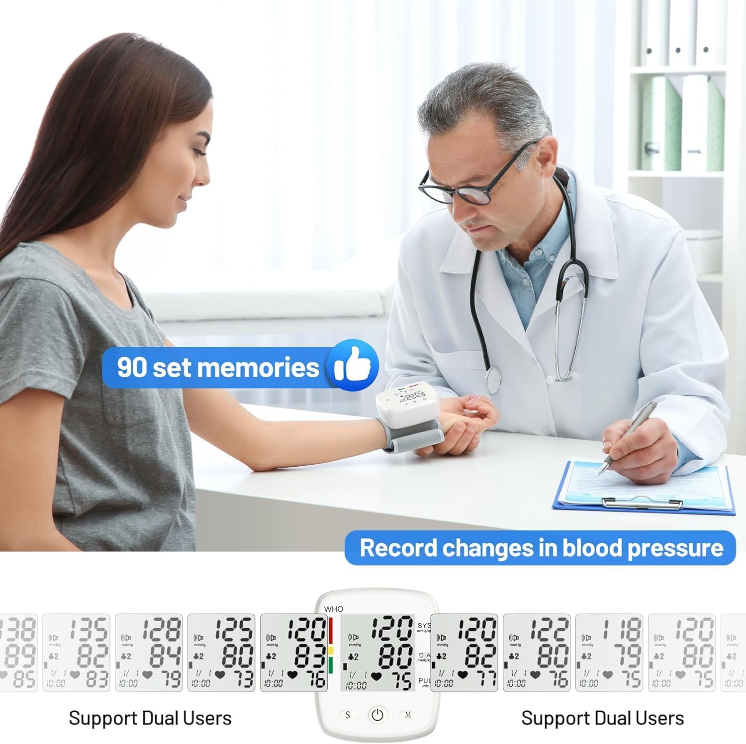 [vendor] Wrist Blood Pressure Monitor Adjustable Automatic Wrist