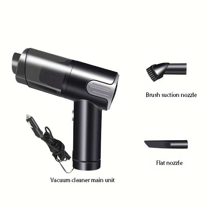 [vendor] Wired Red And Silver Car Vacuum Cleaner Home Handheld