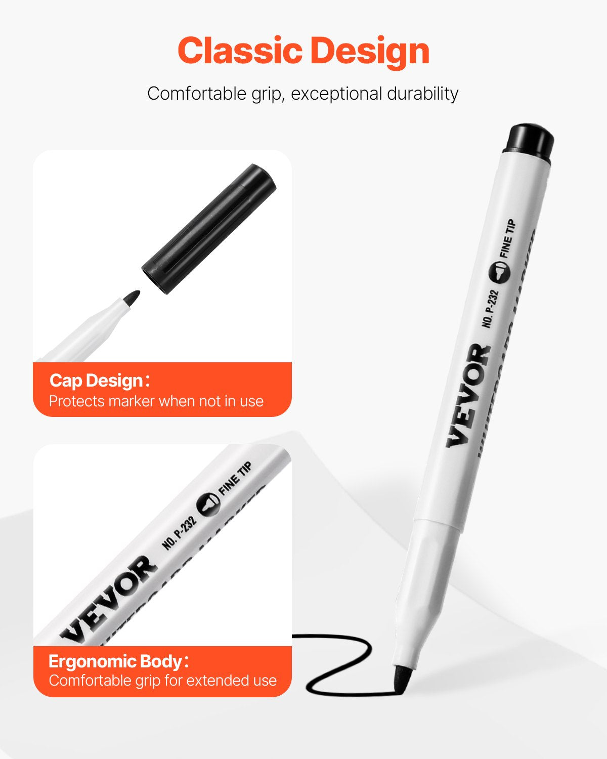 [vendor] Dry Erase Markers 36 Count Black Whiteboard Markers Fine