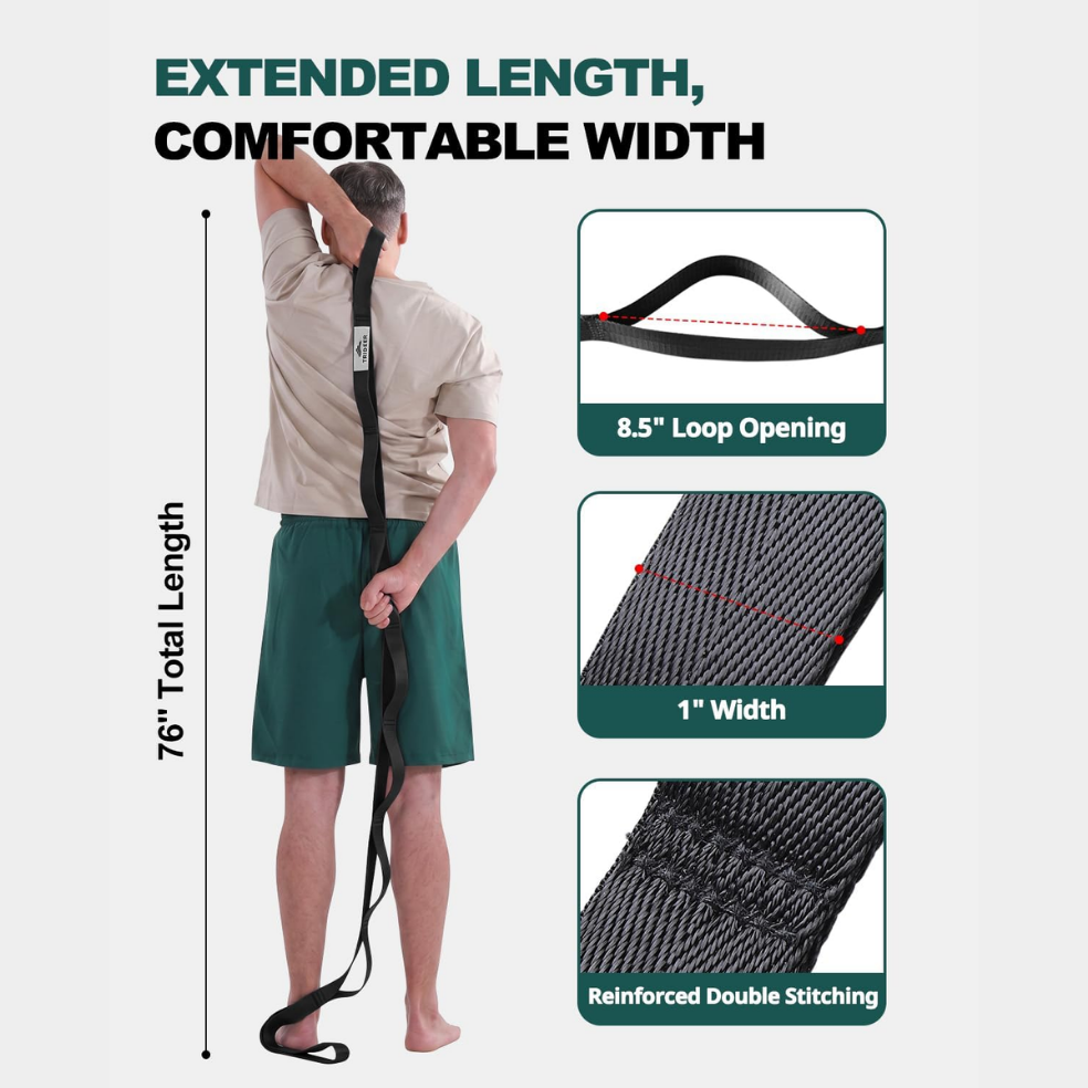 [vendor] Trideer Stretching Strap With Loops Non Elastic Yoga