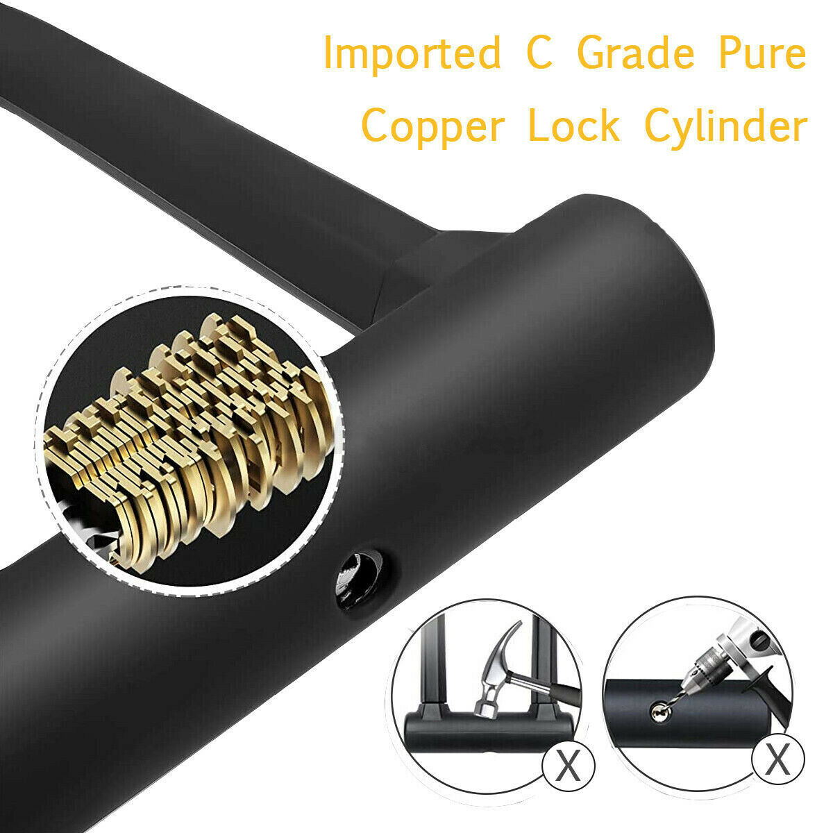 [vendor] Bike D U Lock Heavy Duty Bicycle Motorbike Motorcycle