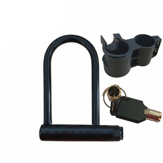 [vendor] U Shaped Bike Lock Plum Pin W Two Keys Heavy Duty Cable