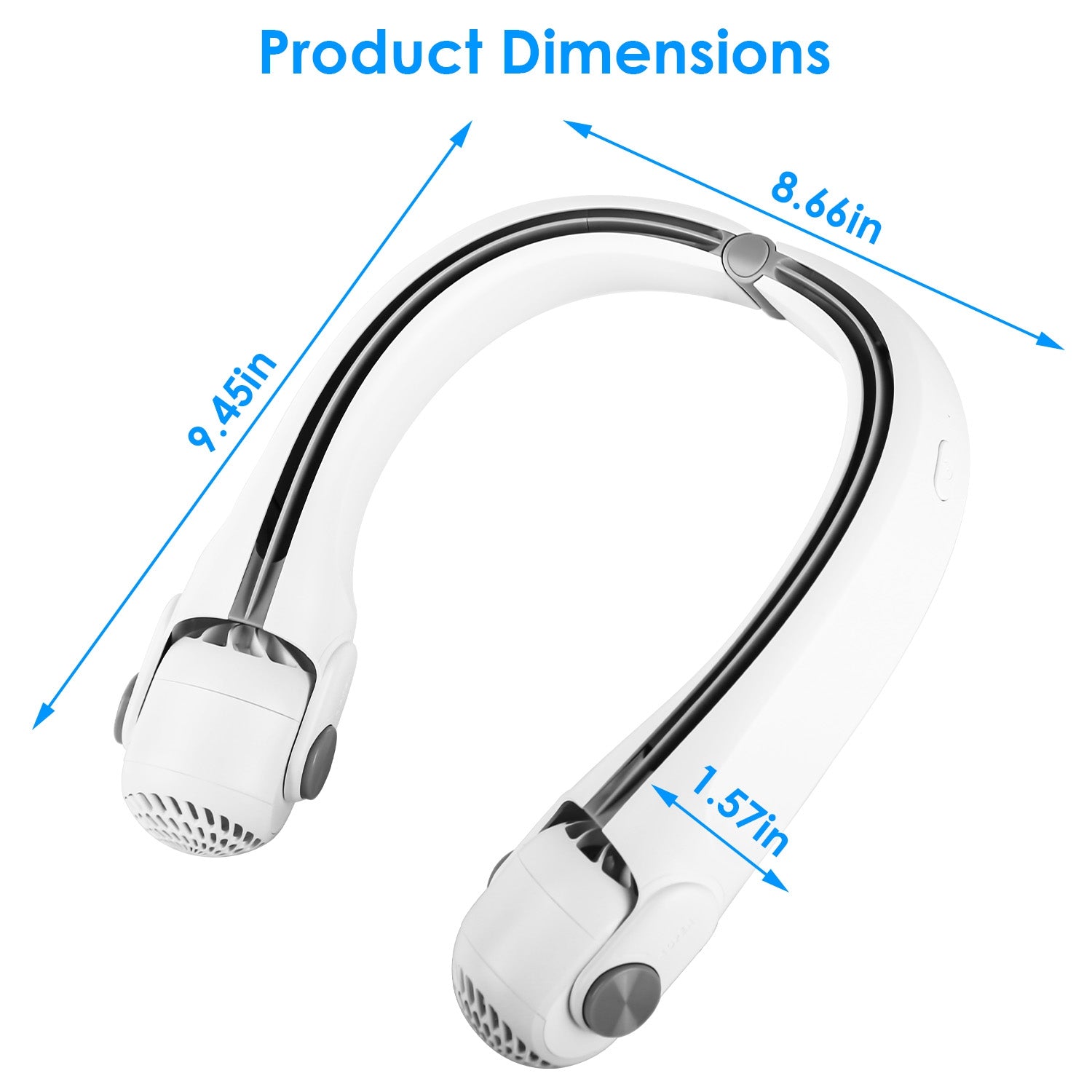 [vendor] White-Green Options -- 1Pc Portable Neck Hanging Fan