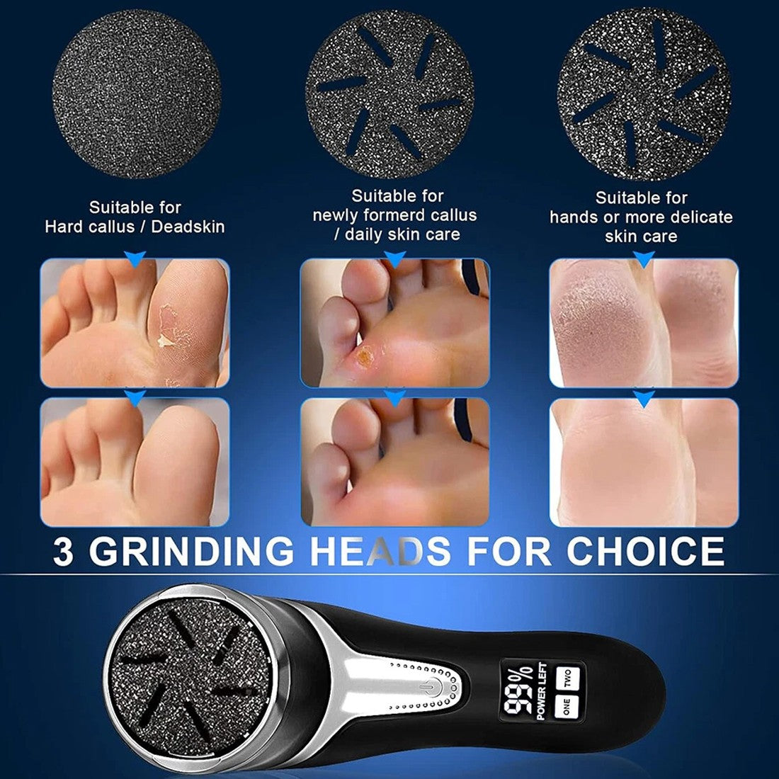[vendor] Electric Foot File Waterproof Hard Skin Remover Feet