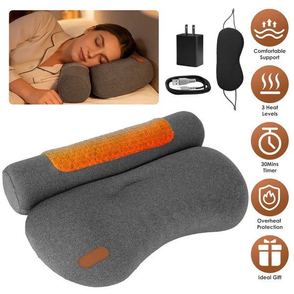 [vendor] USB Heated Neck Pillow Zero Pressure Memory Foam